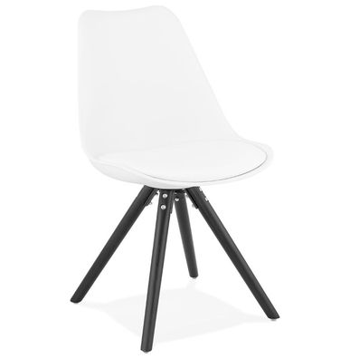 Kokoon® Design-Stuhl MOMO 48x56x82 cm, Kunstleder, Weiß,10,51 kg