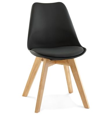 Kokoon® Design-Stuhl TYLIK 48x56x83 cm, Plastik / Polymer, Schwarz,9 kg