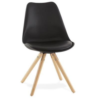 Kokoon® Design-Stuhl TOLIK 48x56x83 cm, Plastik / Polymer, Schwarz,7,5 kg