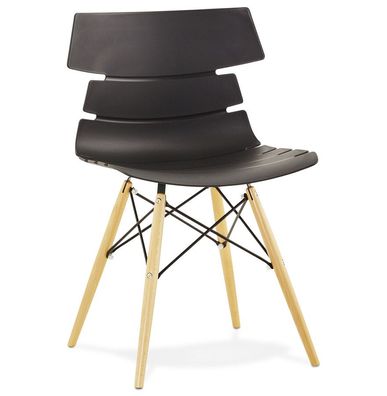 Kokoon® Design-Stuhl STRATA 48x50x82 cm, Plastik / Polymer, Schwarz,5 kg