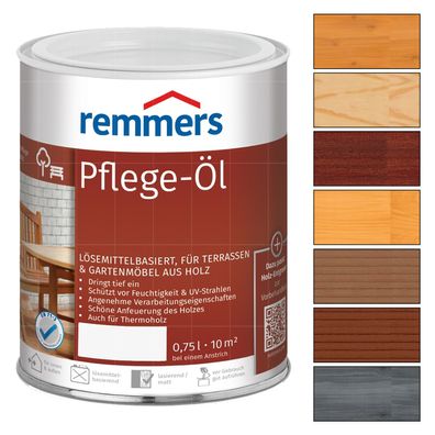 Remmers Pflege Öl Pflege-Öl Terrassen-Öl Garten-Möbel-Öl Holz-Öl 0.75L Farbwahl