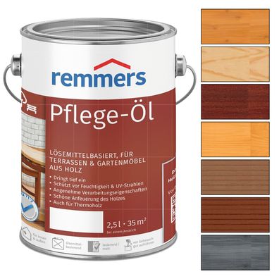 Remmers Pflege Öl Pflege-Öl Terrassen-Öl Garten-Möbel-Öl Holz-Öl 2.5L Farbwahl