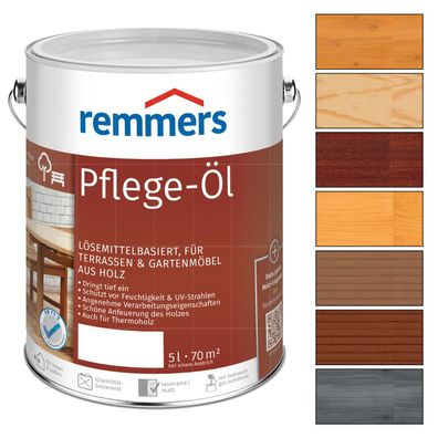 Remmers Pflege Öl Pflege-Öl Terrassen-Öl Garten-Möbel-Öl Holz-Öl 5L Farbwahl