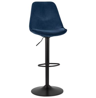 Kokoon® Design-Barhocker ASTER 55x48x123 cm, Textil, Blau, 11,6 kg