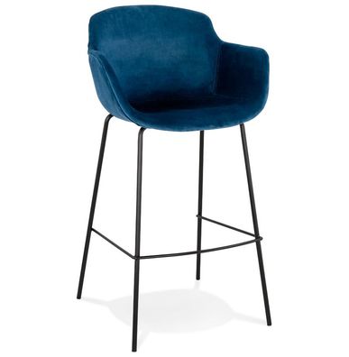 Kokoon® Design-Barhocker FIDEL 54x59x107,5 cm, Textil, Blau, 7,3 kg
