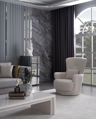 Sessel luxus sessel für wohnzimmer für arbeitszimmer material holz farbe weiß