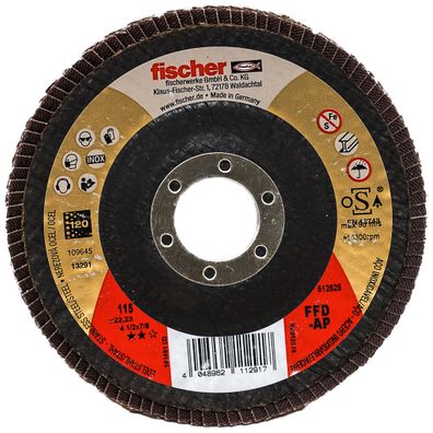 fischer Fächerschleifscheibe AP 115 K120 Inox