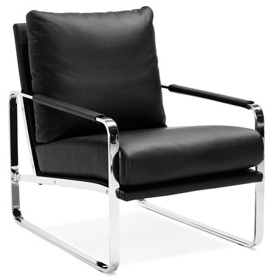 Kokoon® Design-Sessel ALAIN 67x94,5x88 cm, Kunstleder, Schwarz, 33 kg