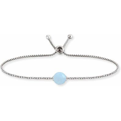 Silver bracelet with blue agate ERB-LILGEM-BA