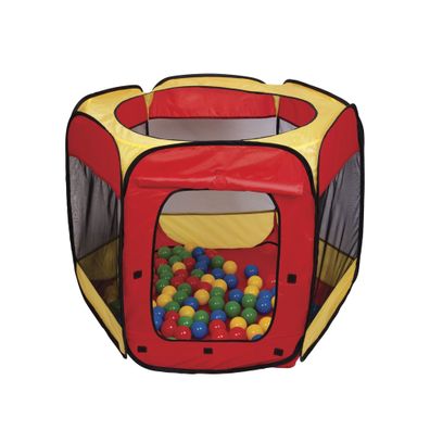 Paradiso Toys spielzelt mit 100 Bällen 100 x 75 cm rot/ gelb