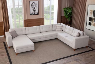 Stilvolles Wohnzimmer U-Form Sofa Designer Ecksofa Luxus Edle Couchen