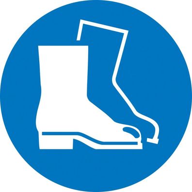 Gebotsschild, Fußschutz benutzen