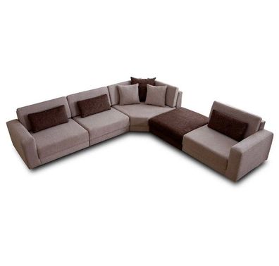 Modernes L-Form Sofa Wohnzimmer Polstercouch Stoffsofa Designer Möbel