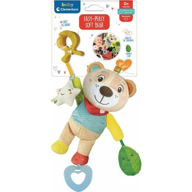 Clementoni BABY Teddybär mit Clip zum Aufhängen