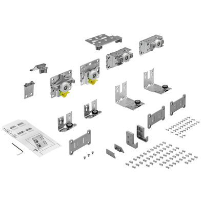 TopLine L, Set Lauf- und Führungsteile, 18 - 30 mm, 2-türig, vordere Tür rechts