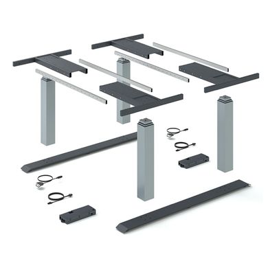 LegaDrive Systems Tischgestell-Set Bench, silber, graphitgrau