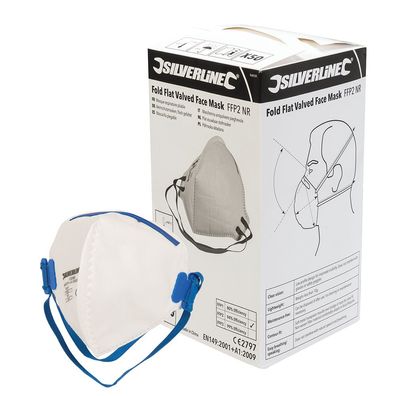 FFP-2-NR-Atemschutzmasken, flach gefaltet, Verkaufsdisplay, 50er-Pckg. FFP2 NR