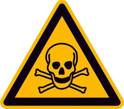 Warnschild, Warnung vor giftigen Stoffen