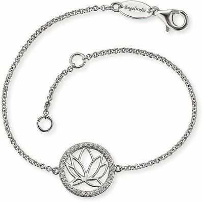 Silver bracelet with lotus flower ERB-LOTUS-ZI