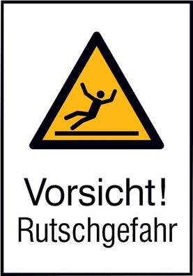 Kombi-Warnschild, Vorsicht Rutschgefahr