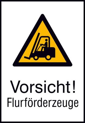 Kombi-Warnschild, Vorsicht Flurförderzeuge