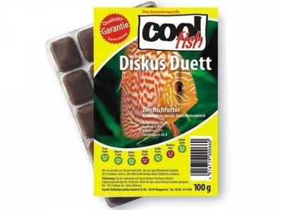 Cool fish Diskus Duett Fischfutter tiefgekühlt 100 g (Inhalt Paket: 50 Stück)