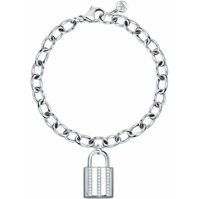 Modern steel bracelet with Abbraccio SAUB12 crystals