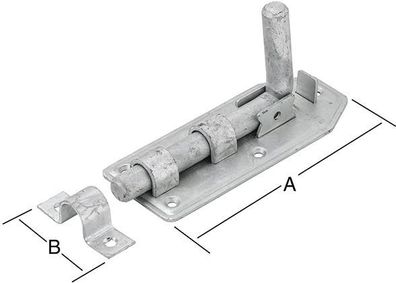 Bolzen-Türschlossriegel