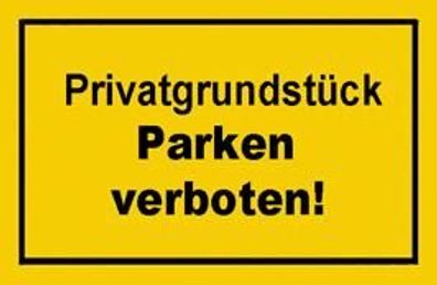 Verbotsschild Nr. 4213 A "Privatgrundstück Parken verboten"