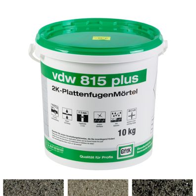 vdw 815 plus 2K-Fugenmörtel 10kg - Farbe: Basalt