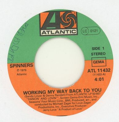 7" Spinners - Working my Way back to You ( Ohne Cover )