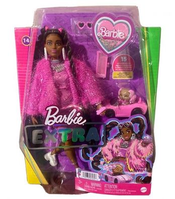 Mattel - Barbie Extra Doll Curvy Brown Hair With Logo Necklace / from ...