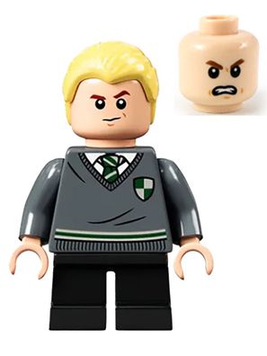 LEGO® Draco Malfoy - Slytherin Sweater with Crest, Black Short Legs Item - D399