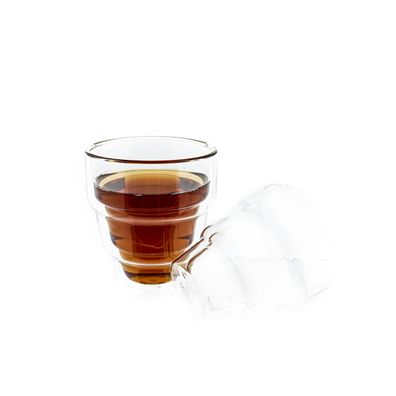 Mulex Gläser-Set Dopplewandglas Hitzebeständig für Säfte, Tee, Kaffee - 250 ml