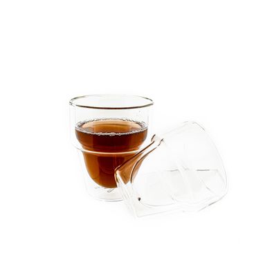 Mulex Dopplewandglas Hitzebeständig 250 ml für Latte Macchiato Tee Kaffee