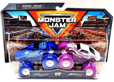 Monster Jam True Matal 1:64 Truck Monster Blue Thunder Vs. Fullcharge Doppel Pack