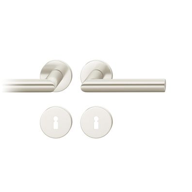 ASL Drückergarnitur 8,5mm BB Rundrosette, max. 45°. TS 39-58mm