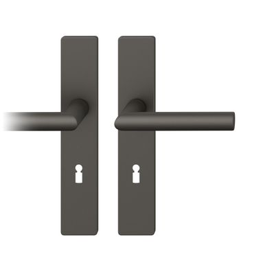 ASL Drückergarnitur 8,5mm BB90 Langschild eckig, max. 45°. TS 39-58mm