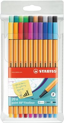 Stabilo® 8820 Fineliner point 88® Etui, mit 20 Stiften