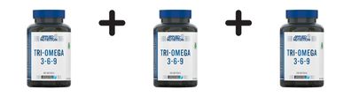 3 x Applied Nutrition Tri-Omega 3-6-9 (100 Softgels) Unflavoured