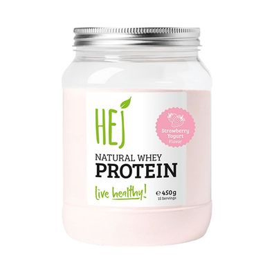 HEJ Natural Natural Whey Protein (450g) Strawberry Yoghurt