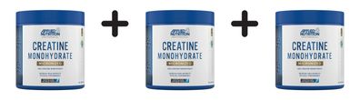 3 x Applied Nutrition Creatine Monohydrate (250g) Unflavoured