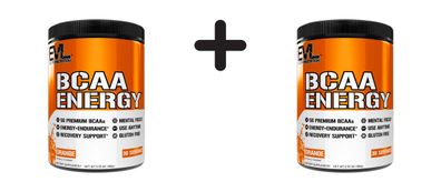 2 x EVL Nutrition BCAA Energy (30 serv) Orange Blast