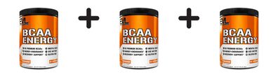 3 x EVL Nutrition BCAA Energy (30 serv) Orange Blast