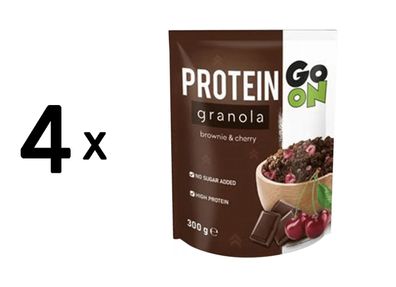 4 x Go On Nutrition Protein Granola (300g) Brownie and Cherry