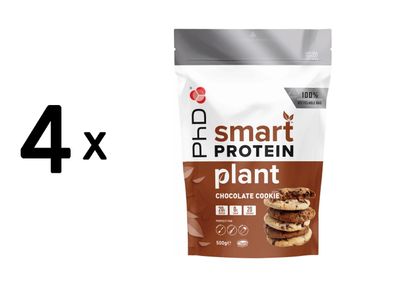 4 x PhD Smart Protein Plant (500g) Chocolate Cookie
