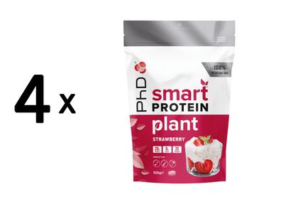 4 x PhD Smart Protein Plant (500g) Strawberry