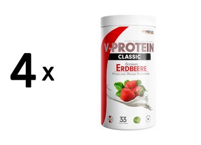 4 x ProFuel V-Protein Classic (1000g) Strawberry