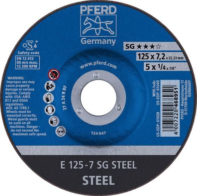 Schruppscheibe SG STEEL für Stahl