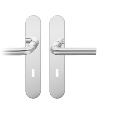 ASL Drückergarnitur 8.5mm BB90 Langschild oval, max. 45°. TS 39-58mm